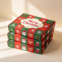 Boîte de Noël à motif écossais avec estampage à chaud de luxe, expédition rapide en 72h, emballage cadeau en carton anti-écrasement