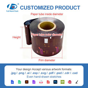 Rollo de película de embalaje de PVC amarillo dorado mate con logotipo personalizable de alta calidad rollo de película de embalaje de alimentos para Festival - Product Image 6