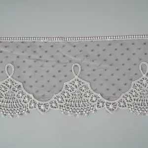 new design embroidery bridal lace tulle fabric/ allover heavy hand beaded sequin embroidered cord lace fabric for dresses