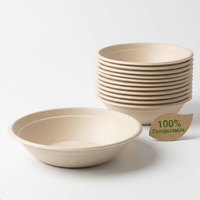 Bol en fibre de canne à sucre écologique jetable de 750 ml, compatible micro-ondes, pour pique-nique, boîte à lunch scolaire, événement d'entreprise