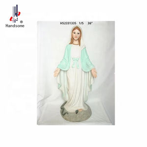 Statua della Madonna della Grazia da 5 Pollici, Vergine Maria Cattolica, Figurina Religiosa Dipinta a Mano in Resina Resistente - Product Image 4