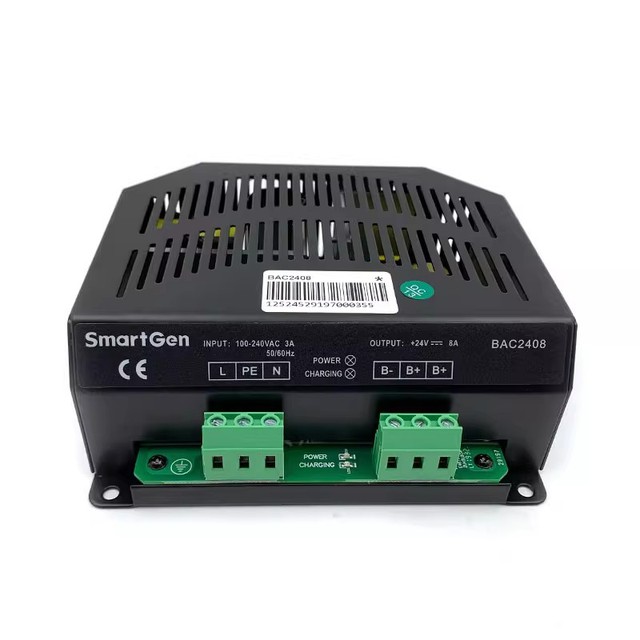SmartGen BAC2408 24V 8A Battery Charger For Lead Acid Batteries Desktop Model