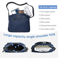 Tas Selempang Nylon Grosir Pria Bahan Impor Multi Kantong Tas Selempang Bahu Tas Laptop 12 Inch Anti Air Custom OEM