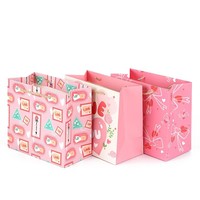 Groothandel Mini Lover Gift Verpakkings Tassen Voor Kleding Winkelen Aangepaste Logo Eco-vriendelijke Roze Valentijnsdag Cadeautassen Met Handvat