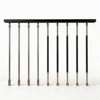 Rampe d'escalier en aluminium pour jardin et maison, antirouille, résistante, décorative, revêtement poudré, installation facile, anodisée, style moderne