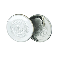 Cadeau en gros Usa argent planté pièces en euros personnalisé gravé en métal argenté jeton de jeu pièce en relief avec logo personnalisé