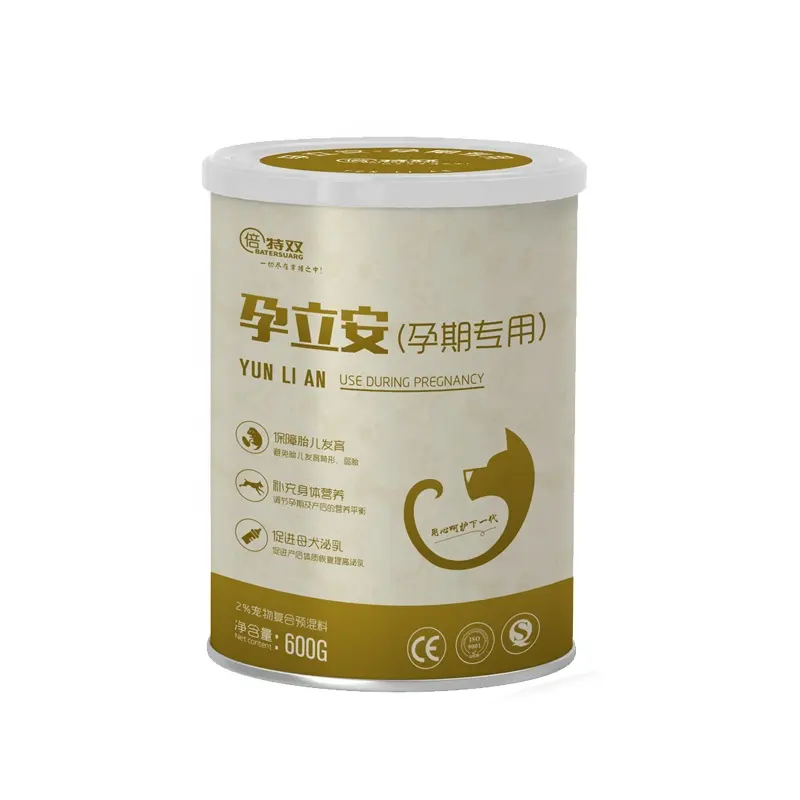 Yunlian chế độ ăn uống chất xơ vitamin ABCDE kẽm protein canxi Axit Folic dinh dưỡng cho chó mang thai cho sức khỏe thú y sản phẩm