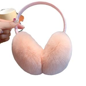 <span class=keywords><strong>Cache</strong></span>-oreilles en fourrure de lapin Rex entière, grande taille, en peluche, protection contre le froid et le gel, polyvalents et tendance, pour femmes, hiver, chaud - Product Image 5