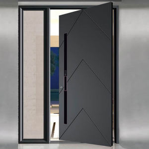 <span class=keywords><strong>Porte</strong></span> <span class=keywords><strong>d</strong></span>'entrée principale de luxe moderne de haute qualité, anti-effraction, en aluminium ou en acier inoxydable, pour villas - Product Image 5