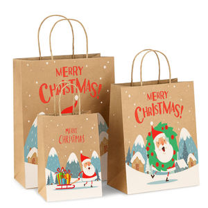 Bolsa de papel temática navideña Embalaje con logotipo personalizado <span class=keywords><strong>Noel</strong></span> Sachet para leche Sushi Jelly Gifts - Product Image 2