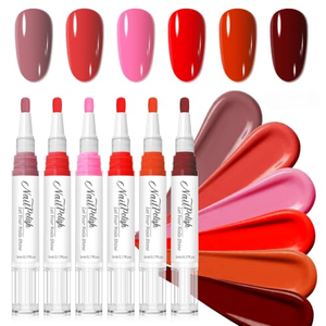 Stylo marqueur pour vernis à ongles en gel 6 couleurs, outil de manucure professionnel - Product Image 1