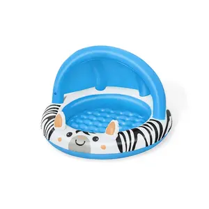 Bestway 52559 Inflatable Baby Sun Shaded Swimming Pool Zebra Water Pool For Kids