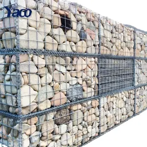 Galfan galvanizli 200x100x50 kaynaklı gabion kutusu, kanat duvar bahçe peyzaj rockfall için gabion sepet taş kafes fiyatı