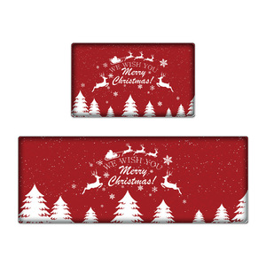 Juego de Alfombrillas de Cocina de PVC con Diseño de Árboles de Navidad, Rectangulares, Antideslizantes, Impermeables, Lavables a Máquina, Resistentes al Aceite - Product Image 5