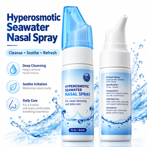 <span class=keywords><strong>Spray</strong></span> <span class=keywords><strong>Nasal</strong></span> de Agua de Mar Hipertónica 70mL, <span class=keywords><strong>Spray</strong></span> de Limpieza <span class=keywords><strong>Nasal</strong></span> Diaria para Alergias, Cuidado <span class=keywords><strong>Nasal</strong></span>, Venta al Por Mayor OEM - Product Image 2