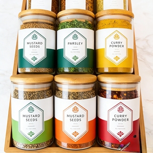 Étiquettes personnalisées <span class=keywords><strong>de</strong></span> qualité alimentaire pour pots <span class=keywords><strong>de</strong></span> <span class=keywords><strong>beurre</strong></span> <span class=keywords><strong>de</strong></span> <span class=keywords><strong>cacahuète</strong></span>, bouteilles d'épices et d'assaisonnements - Product Image 1