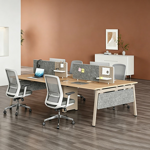 Mobili per Postazioni di Lavoro Modulari, Tavolo per Ufficio a 4 Vie, Scrivanie Moderne per Personale - Product Image 1