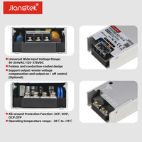 Jiangtek NFP-200 200W 12V 24V 36V 48V PFC Sin Ventilador 90-264VAC Módulo de Fuente de Alimentación Industrial Regulada con Convertidor AC/DC para Tiras LED