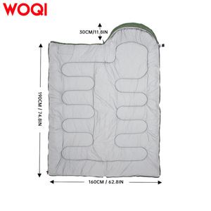 Sac de couchage enveloppant Woqi pour adulte, camping en plein air, chaud, portable, respirant, polyester, vert militaire - Product Image 4
