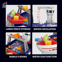 Chengji multifonction enfants jeu de pêche jouet été en plastique bateau de pêche semblant jouer eau courante évier Table jouet