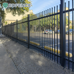Valla de hierro personalizada de alta calidad para jardín, valla de metal puntiaguda para exteriores, barandilla de acero de Zinc negro - Product Image 5
