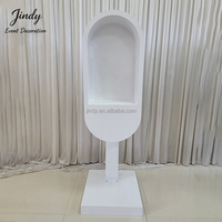 JINDY Cabine Téléphonique Métallique Élégante Style Ancien pour Photos et Livre d'Or Audio de Mariage