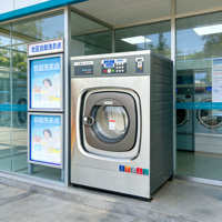 Mesin Cuci Industri Komersial Otomatis Penuh 15/20/25Kg, Stainless Steel, Soft Mount Washer Extractor