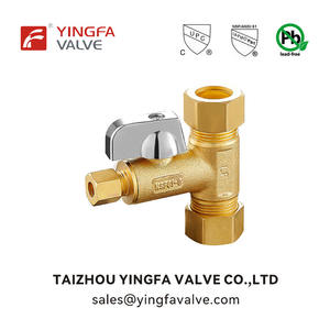 Robinet à <span class=keywords><strong>double</strong></span> <span class=keywords><strong>sortie</strong></span> à 1/4 de tour sans plomb de haute qualité pour applications de plomberie - Product Image 2