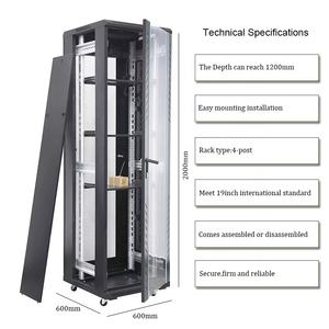 Estante de acero laminado en frío de 19 pulgadas, armario de red vertical de pie, armario para servidor 42u, armario IP20 - Product Image 2