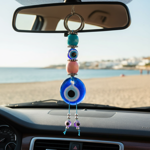 17 cm Evil Eyes Ornement en verre Porte-clés Unique Evil Eye Design pour le style et la protection - Product Image 3