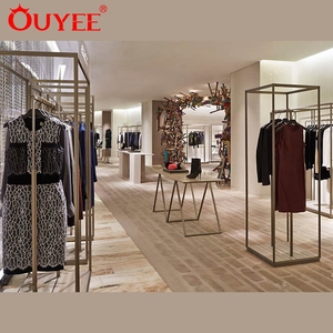 Guangzhou de alta gama muebles <span class=keywords><strong>tienda</strong></span> señoras prendas Shop nombre 4 manera ropa al por menor bastidores para la ropa - Product Image 3