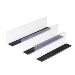 Adjustable <strong>T</strong>-Shaped Supermarket Magnetic Shelf Divider Custom Color <strong>Plastic</strong> Extruding <strong>Molding</strong> Type OEM/ODM Available - Product Image 3