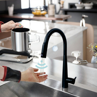 Robinet de cuisine à commande vocale et double capteur, en acier inoxydable 304, avec douchette extractible, pour salle de bain, modèle auto-développé, le plus vendu