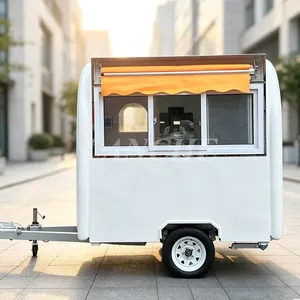 Germany Popular Selling Snack Bubble Tea Catering Cart Customized Outdoor Round Top Mobile Food Trailer - Product Image 1