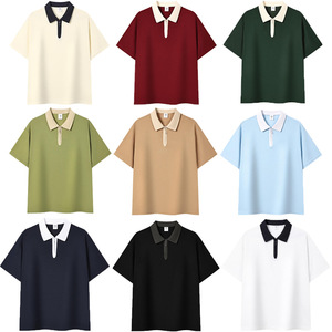 Polo Shirt Custom Logo Turn-down Collar Short Sleeve Polyester Viscose Workwear Embroidery Company Culture Shirt