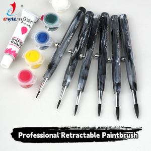 Professional Art Supplies Retractable Patent Design 6pcs Round Shape Painting <strong>Brush</strong> Plastic Handle <strong>Paint</strong> <strong>Brushes</strong> for <strong>Artists</strong> - Product Image 3