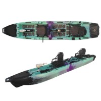 Kayak de pêche à pédales de 12 pieds avec moteur électrique, prix d'usine, conception sit-on-top pour 2 personnes - Vente flash