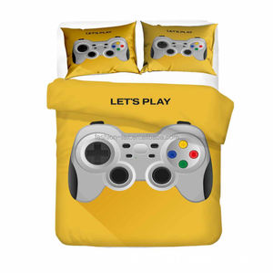Venta al por mayor 3D Impreso <span class=keywords><strong>Gamer</strong></span> Juego de cama China Fabricado Funda nórdica y sábana de poliéster Edredón barato Cubiertas de lino - Product Image 5