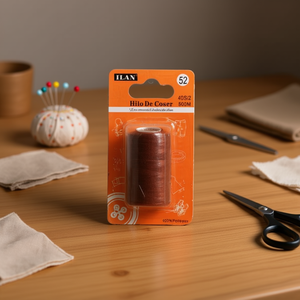 Filo da Cucito Ilan 500M 40S/2 Colore Caffè per Artigianato e Cucito - Product Image 2