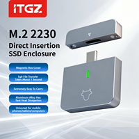 2230 Plug Play M.2 SSD HDD Aluminium Case Enclosure USB 3.2 Tipe C Kecepatan Tinggi 10G Eksternal Ponsel