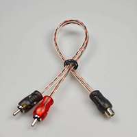 Câble adaptateur RCA Y Splitter 1 vers 2, paire torsadée mâle vers mâle, câble séparateur audio pour voiture, câble 2RCA mâle vers 1RCA femelle