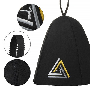 Venta de liquidación de fábrica para gorro térmico ecológico para hombres, diseño de logotipo personalizado, gorros de sauna de baño de fieltro de color con aislamiento cálido - Product Image 2