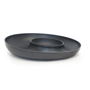 Assiettes Một Dịch Vụ Piatto Tre Chip Và Dip, <span class=keywords><strong>2</strong></span> Piece Set Tre Phục Vụ Đĩa Với Ngăn - Product Image 1