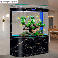 Nouvel Aquarium Intelligent Intégré en Verre 2026 avec Meuble, Grand Filtre de Fond Écologique pour Usage Domestique et Salon