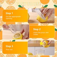 Presse-citron sans vis en plastique sans BPA Mini presse-citron avec filtre