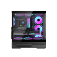 Boîtier d'ordinateur AntarcChill Full View 360MM E-ATX, boîtier PC OEM LOGO, boîtier de jeu avec panneau latéral en verre