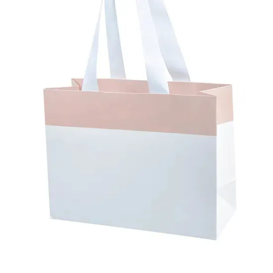 Sac à provisions de luxe personnalisable emballage en papier de carton dur recyclable avec impression offset sac cadeau avec logo personnalisé