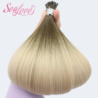 Extensions et perruques en cheveux humains vierges bruts 100 % naturels de haute qualité, double épaisseur, à pointe en I, vente en gros