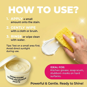 Stain Remover <strong>Paste</strong> for Yellow Stains on Plastic PVC &amp; Sneakers Comparable with <strong>Pink</strong> <strong>Stuff</strong> Performance OEM/ODM Supply - Product Image 6