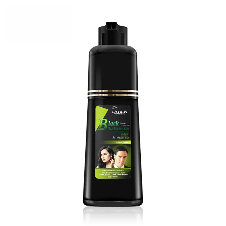 HALAL natürliche lange Farbe dauerhafte Wirkung schnelles weinrotes Haar färbemittel Shampoo für Unisex